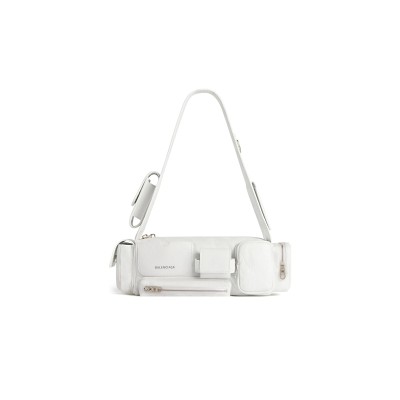 BALENCIAGA SUPERBUSY SLING BAG XS IN WHITE 762516210C89104 (32*12*10cm)